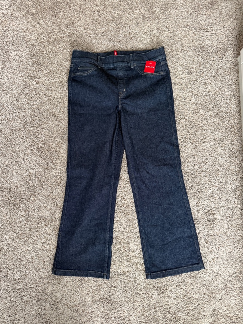 SPANX Dark Blue kick flare high rise jeans: 20699R